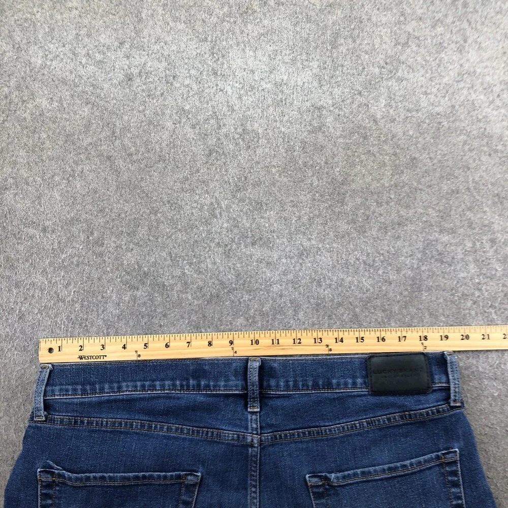 Lucky Brand Jeans Mens 38x32 Blue Medium Wash 410 Athletic Slim Denim Pants